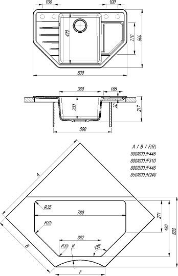 Мойка для кухни Рио