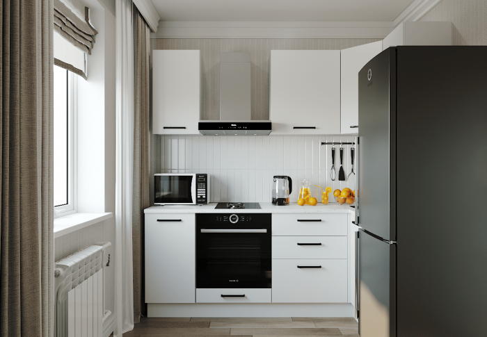 Кухонный гарнитур угловой Жемчуг-2200х1000 (стол. 26 мм)