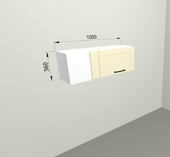 Шкаф горизонтальный правый 1000/360 Берген