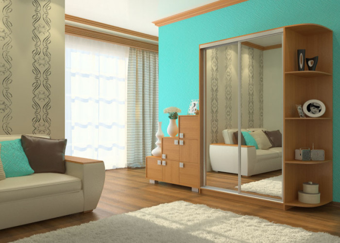 Шкаф купе Ксения 1200 с зеркалами и угловым элементом 300