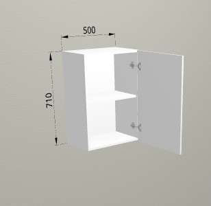 Шкаф навесной 500 Санвут МДФ