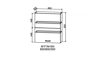 Шкаф верхний 800/900 Blum Aventos HF Мелисса