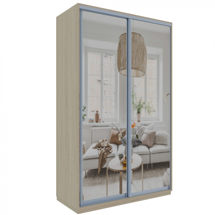 Шкаф купе Дуо 2 зеркала Экспресс 140х240 Е1