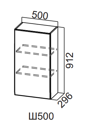 Шкаф навесной 500/912 Квадро СВ