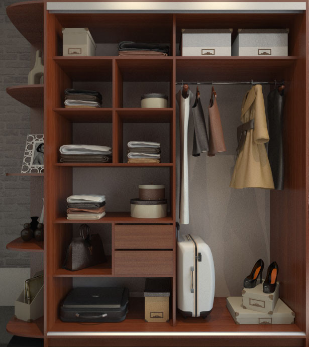 Шкаф купе Вера с угловым элементом 300