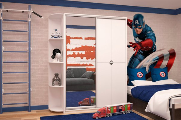 Шкаф купе Вера с угловым элементом 300