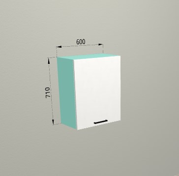 Шкаф навесной 600 1 дверь Санвут МДФ