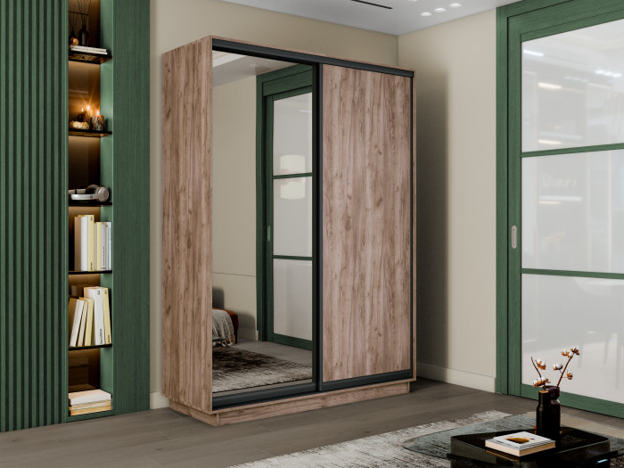 Шкаф купе 2-х дв. ДСП и зеркало 1400/2400/450 Экспресс 2