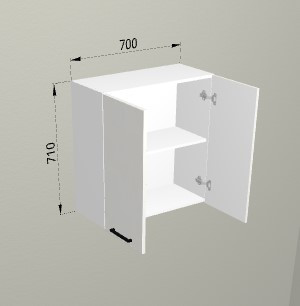 Шкаф навесной 700 Санвут МДФ