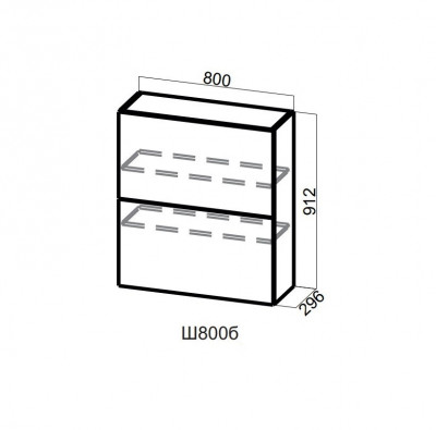 Шкаф навесной 800/912 Top-Stay Грейвуд СВ