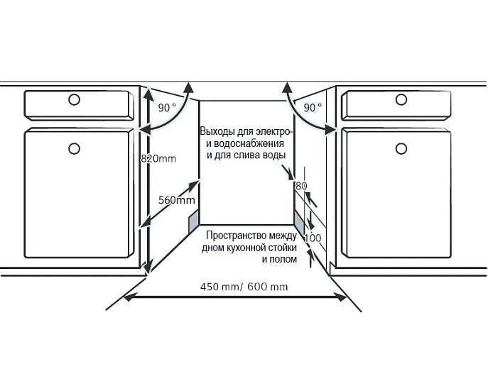 Встраиваемая посудомоечная машина Evelux BD 4504