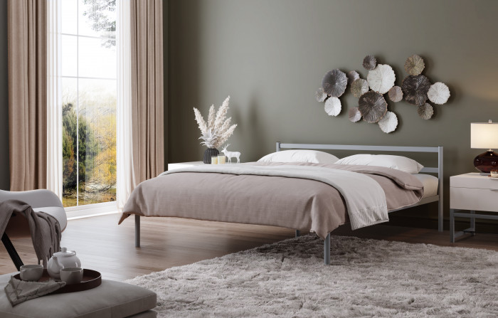 Кровать металлическая разборная 1400х2000 Мета 04