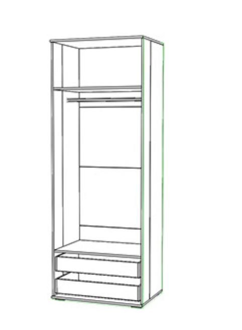 Шкаф 2х-створчатый с ящиками Конго