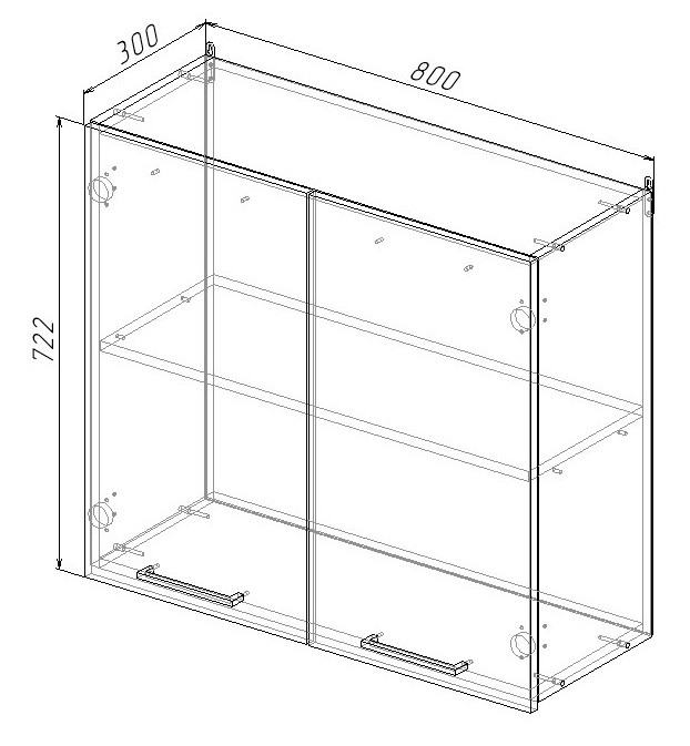 Шкаф навесной 800 Санвут МДФ