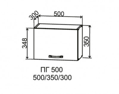 Шкаф верхний 500 горизонтальный Марсель Гола