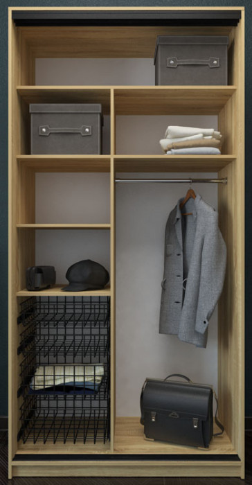 Шкаф купе Лофт 1200 фасад МДФ бетон +