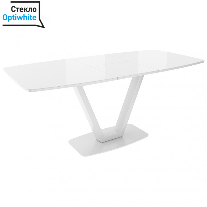 Стол раздвижной со стеклом Лотус