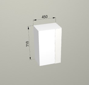 Шкаф навесной 450 угловой Санвут МДФ