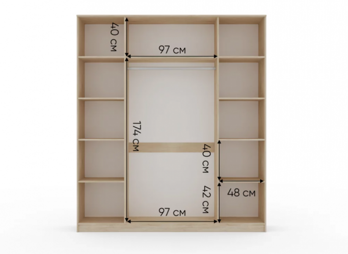 Шкаф распашной 2000 Монблан New