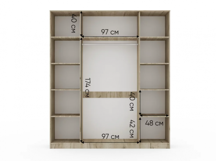 Шкаф распашной 2000 Монблан New