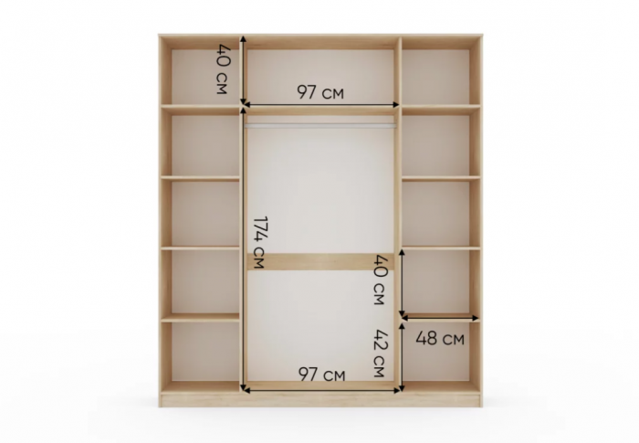 Шкаф распашной 2000 Монблан New