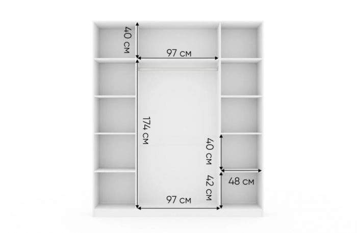 Шкаф распашной 2000 Монблан New
