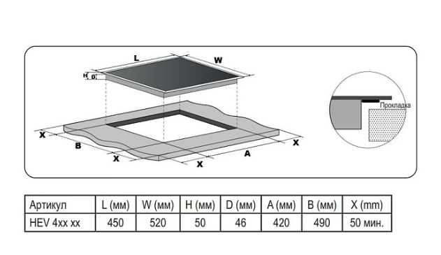 Электрическая варочная панель Evelux HEV 431 W