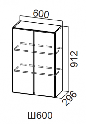 Шкаф навесной 600/912 Квадро СВ