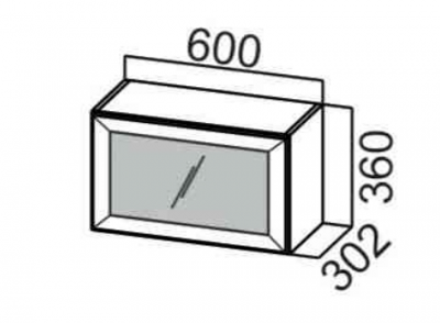 Шкаф навесной 600/360 рамочный фасад Сетка РМДФ