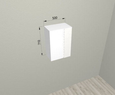 Шкаф навесной 500 угловой Санвут МДФ