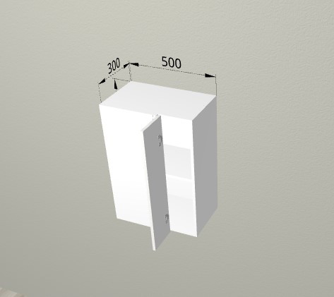 Шкаф навесной 500 угловой Санвут МДФ