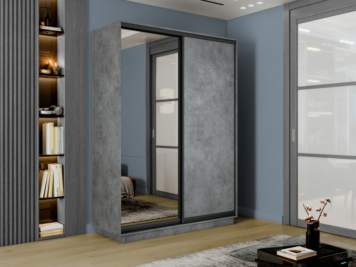 Шкаф купе 2-х дв. ДСП и зеркало 1600/2400/450 Экспресс 2