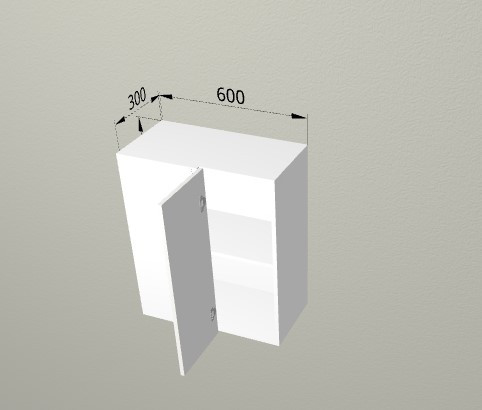 Шкаф навесной 600 угловой Санвут МДФ
