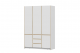 Шкаф 3-х дверный Орландо (Белый текстурный, Дуб Сонома)