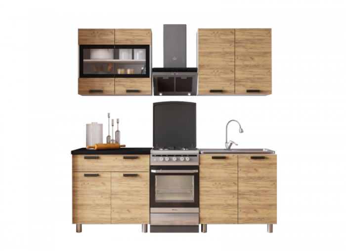 Кухонный гарнитур Крафт 1,6 со столешницей