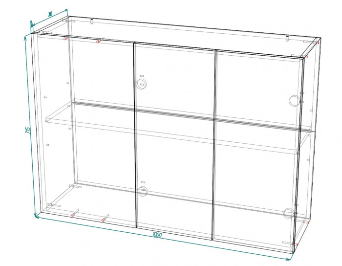 Шкаф верхний угловой ШВУП 1000 Норд