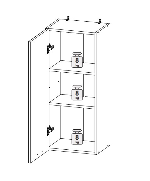Шкаф верхний ШВ 450/920 Норд Line