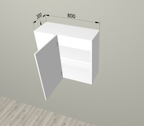 Шкаф навесной 800 угловой Санвут МДФ