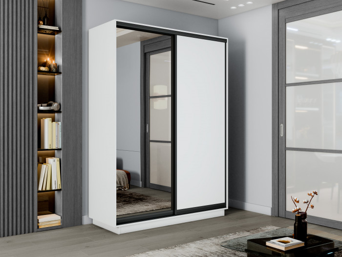 Шкаф купе 2-х дв. ДСП и зеркало 1800/2200/600 Экспресс 2