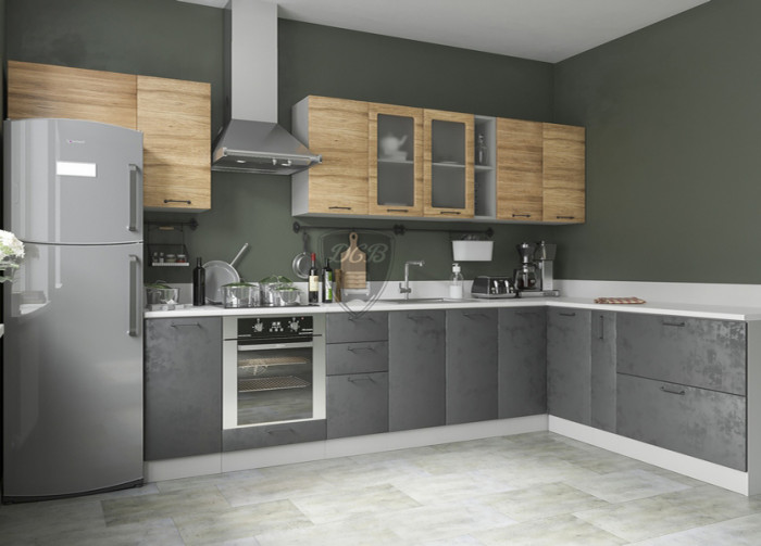 Шкаф верхний 300 стекло Лофт ДСВ