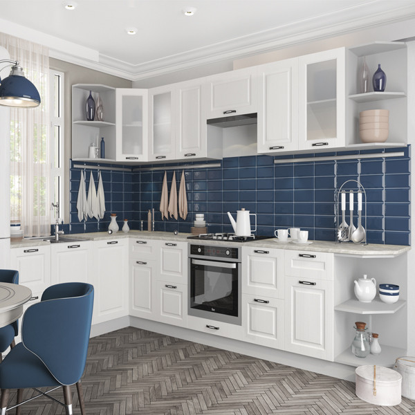 Шкаф верхний 550х550 угловой стекло Капри