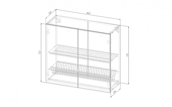 Шкаф навесной сушка 800 Санвут