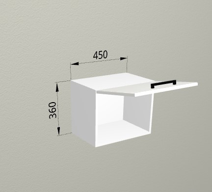 Шкаф навесной 450 горизонтальный Санвут МДФ