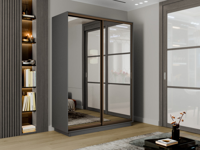 Шкаф купе 2-х дв. 2 зеркала 1200/2200/450 Экспресс 2