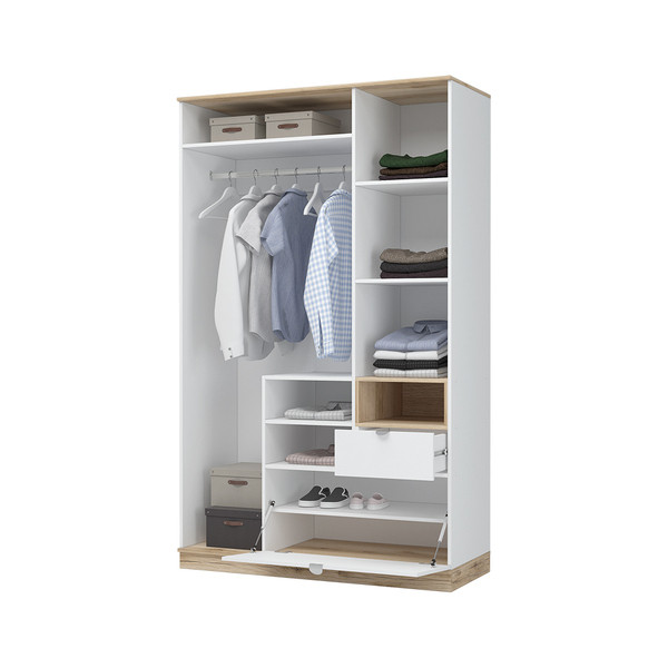 Шкаф 3-ств. с зеркалом 1350 Юкки