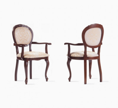 Стул Барокко с резьбой с подлокотниками