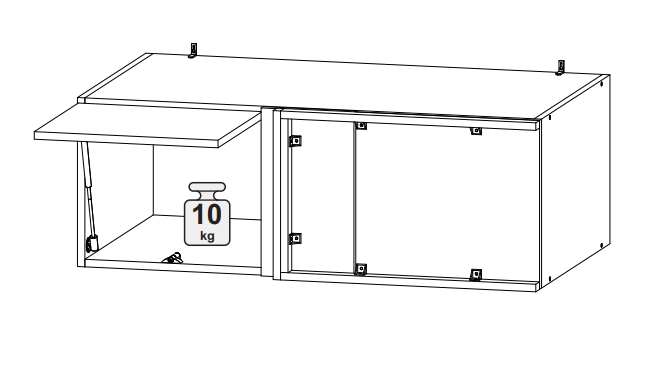 Шкаф верхний угловой антресоль ШВУА 1000 Кельн