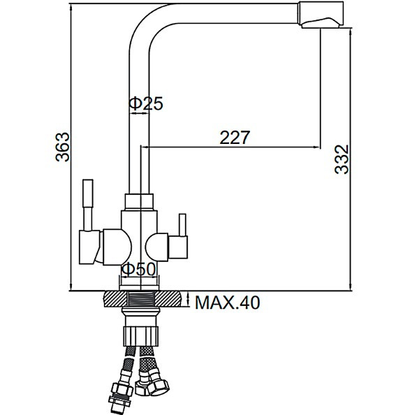 Смеситель Ledeme L4355-3