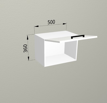 Шкаф навесной 500 горизонтальный Санвут МДФ