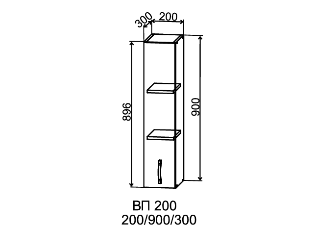 Шкаф верхний 200/900 Фенис